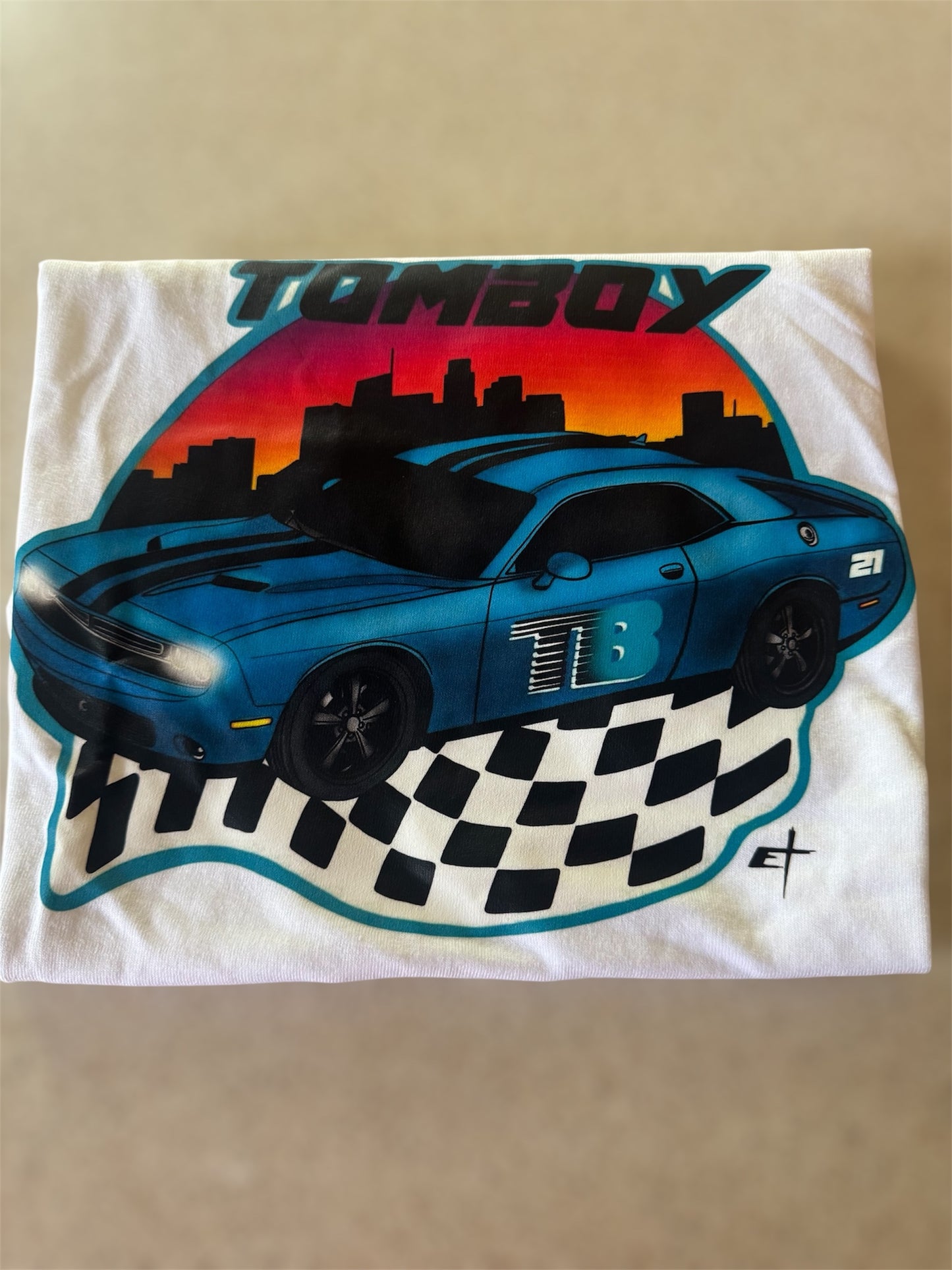 Tomboy Sport Car Graphic Tee