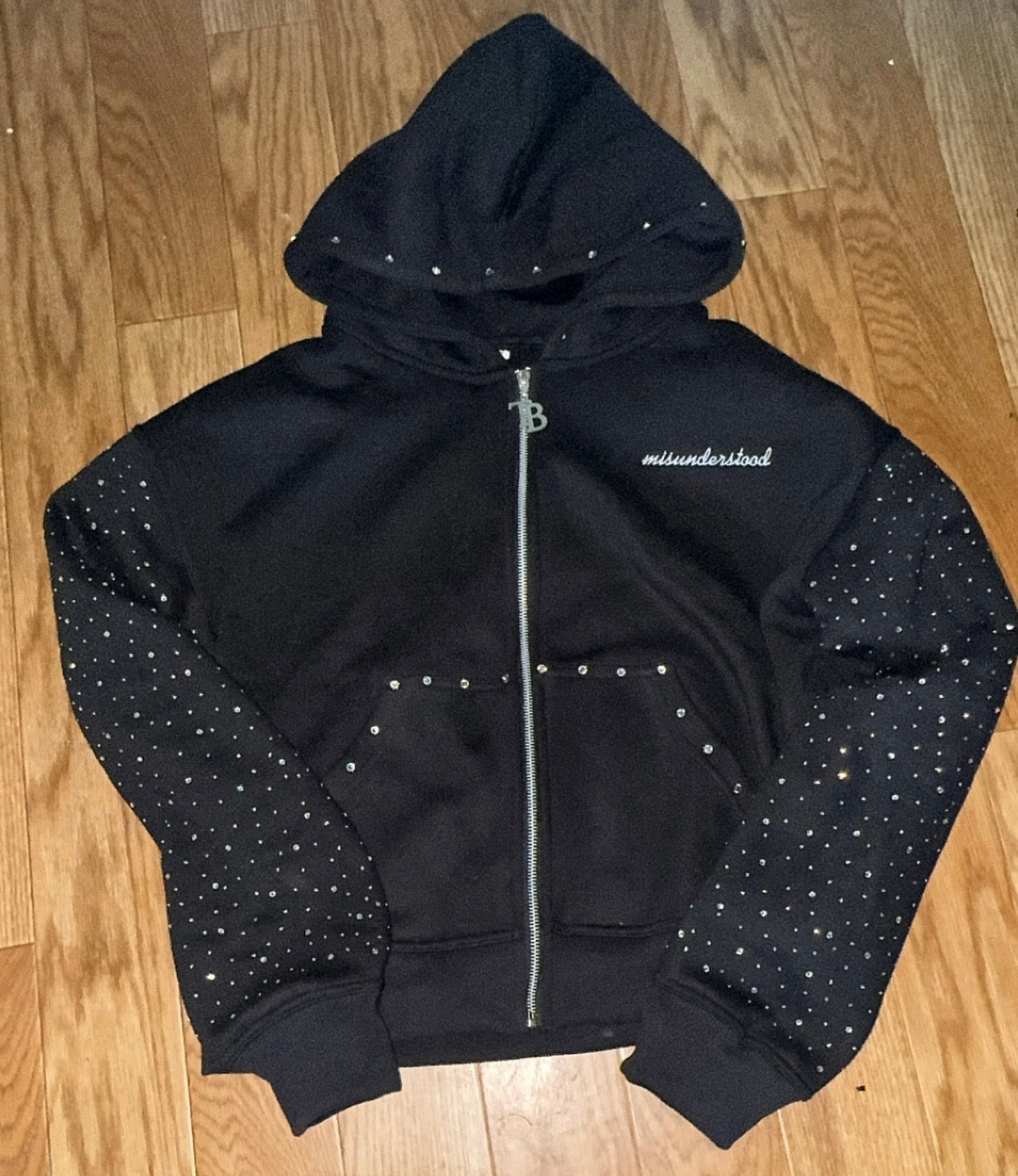 Misunderstood Studded Zip Hoodie