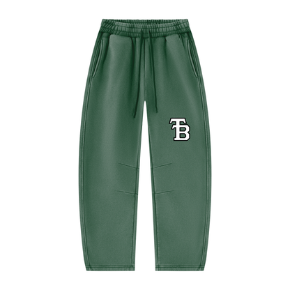 Unisex Vintage Wash Barrel Leg Fleece Sweatpants